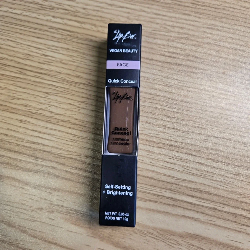 The Lip Bar Vegan Self Setting Concealer Ebony 6:00 Quick Conceal Caffeine